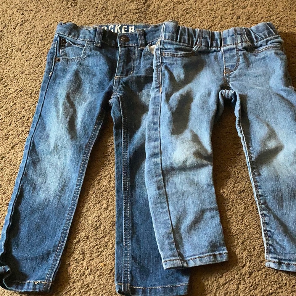2 pairs of jeans.